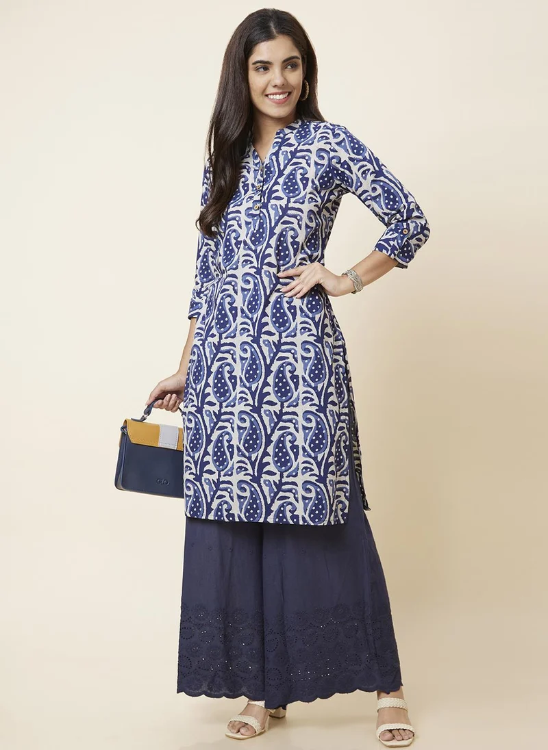 جلو باص Globus Women Ethnic Motifs Embroidered Pure Cotton Ethnic Palazzos